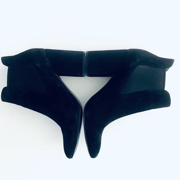Cole Haan - Black Suede Boots with 3 Inch Block Heel - Great Condition - Picture 7 of 15